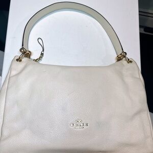 Coach Cream Leather Hobo Bag
